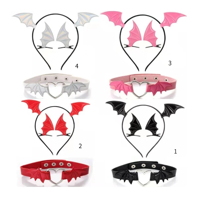 Hair Accessories Halloween Hair Hoop Bat Wing Headband Set