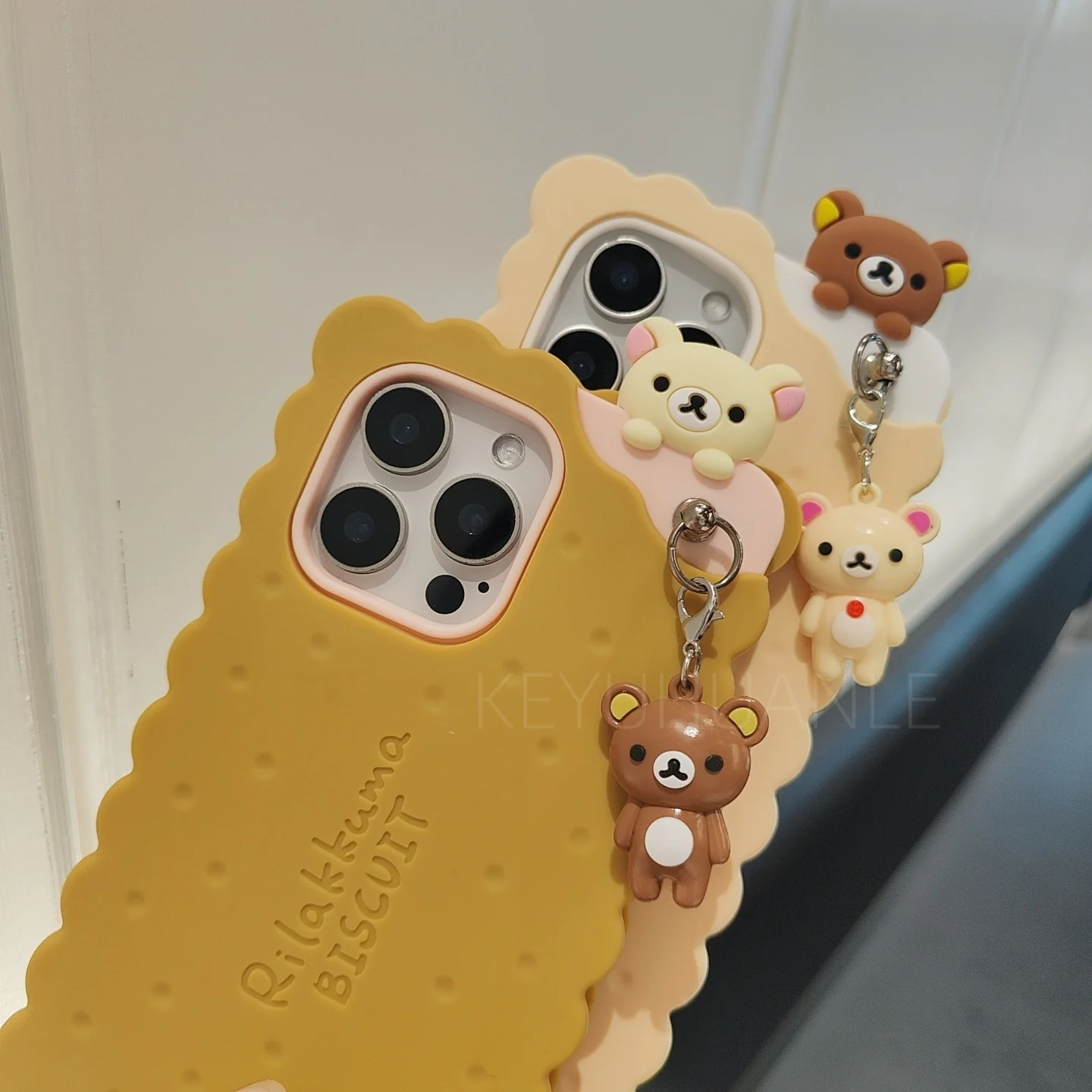 Adorable Bear Biscuit Silicone Phone Case – Cute and Soft Design