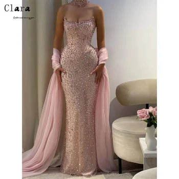 Clara Custom Fishtail Rhinestone Off-shoulder Shiny Elegant Long Party Dresses Chic Wedding Evening Dress Luxury 2025 Women's 1