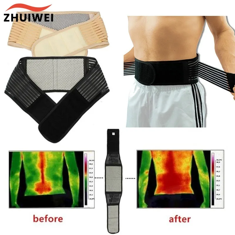 1Pcs Adjustable Neoprene Double Pull Lumbar Support Lower Back Belt Brace Pain Relief Band Waist Belt BEST SELLERS