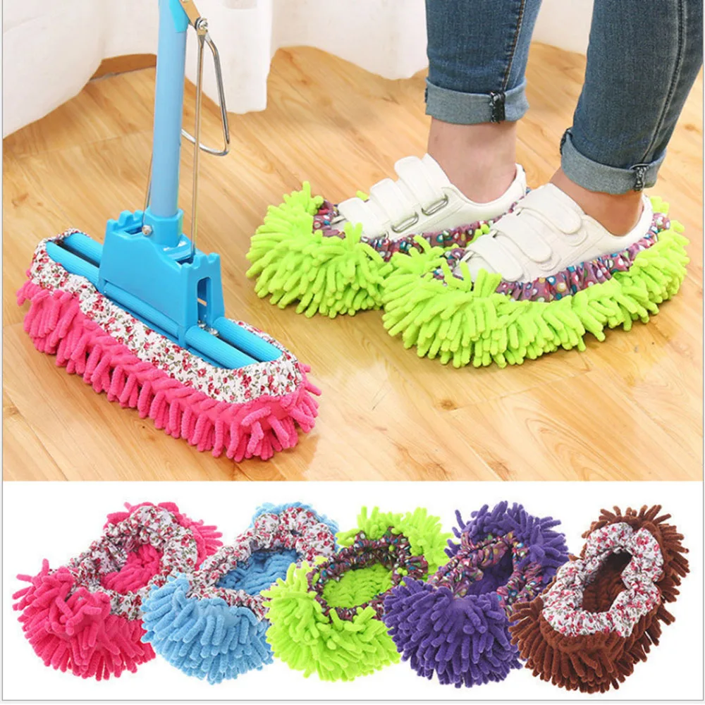 1pcs Multifunction Floor Dust Cleaning Slippers Shoes Lazy Mopping Shoes Home Floor Cleaning Micro Fiber Cleaning Shoes
