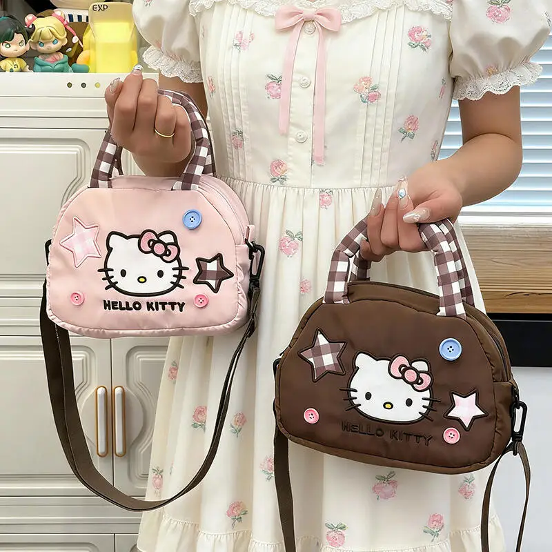 Cute Kitty Crossbody Bag Checkered Commuter Handbag, Creative Cartoon Shoulder Bag, Gift for Girlfriend 1