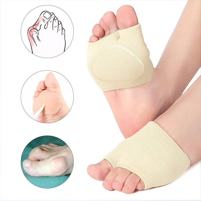 1 Pair Silicone Metatarsal Sleeve Pads Half Toe Bunion Sole Forefoot Gel Pads Cushion Half Sock Prevent Calluses Blisters 2