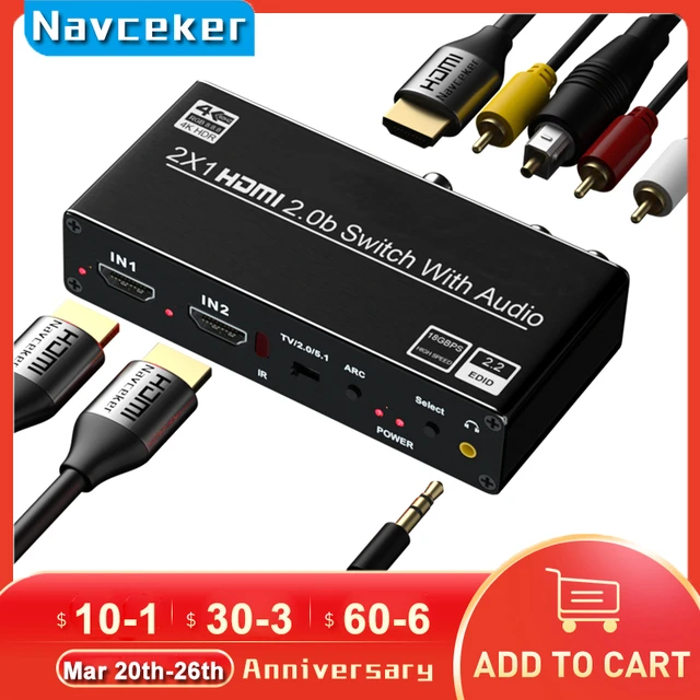 2023 meilleur 4K 120Hz HDMI Extracteur Audio Soutien 4K 60Hz YUV 4:4:4 HDR  Audio