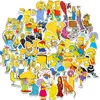 10/30/50pcs Cool The Simpsons Cartoon Stickers Comedy Family Anime Sticker Phone Luggage Laptop Fun Graffiti Decals Kids Toys 2