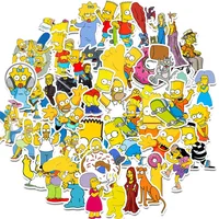 10/30/50pcs Cool The Simpsons Cartoon Stickers Comedy Family Anime Sticker Phone Luggage Laptop Fun Graffiti Decals Kids Toys 2