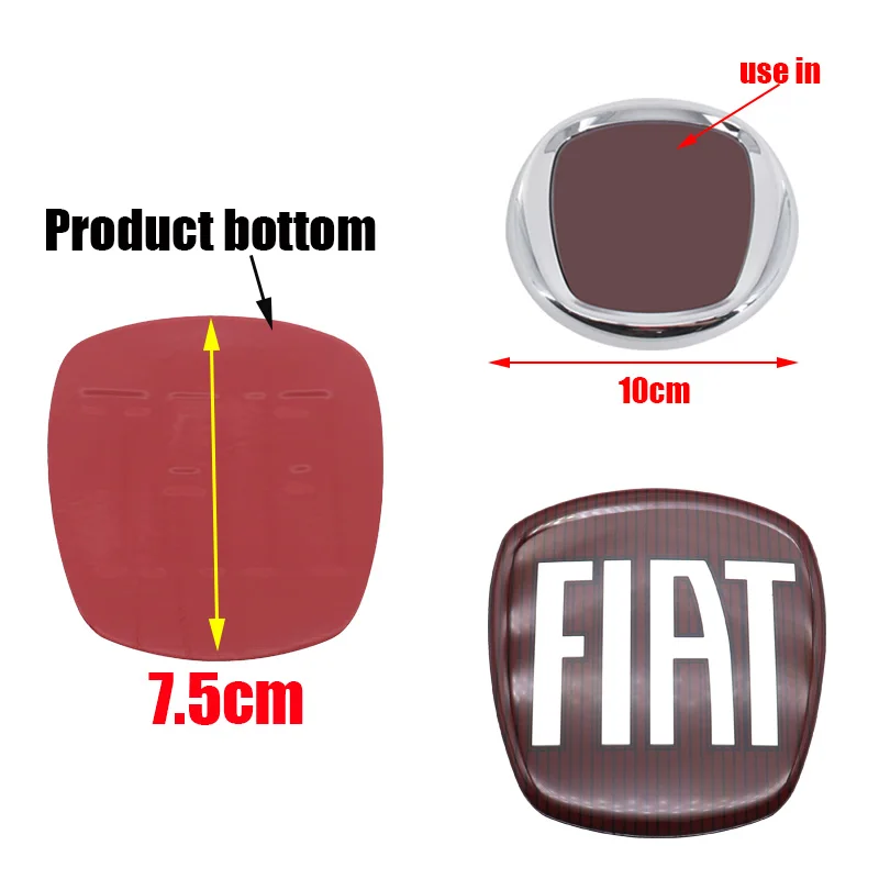 Car Emblem 1pcs 3D 7cm 7.5cm 9cm Epoxy Front logo Front grill front hood Rear Bumper tail door trunk Accessories For 500