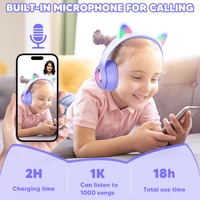 RGB Cat Ear Wireless Headphones for PC Cute 3D Space Capsule Cat  Bluetooth Headset Foldable Gaming Headset For Kids Girls Gifts - Image 3