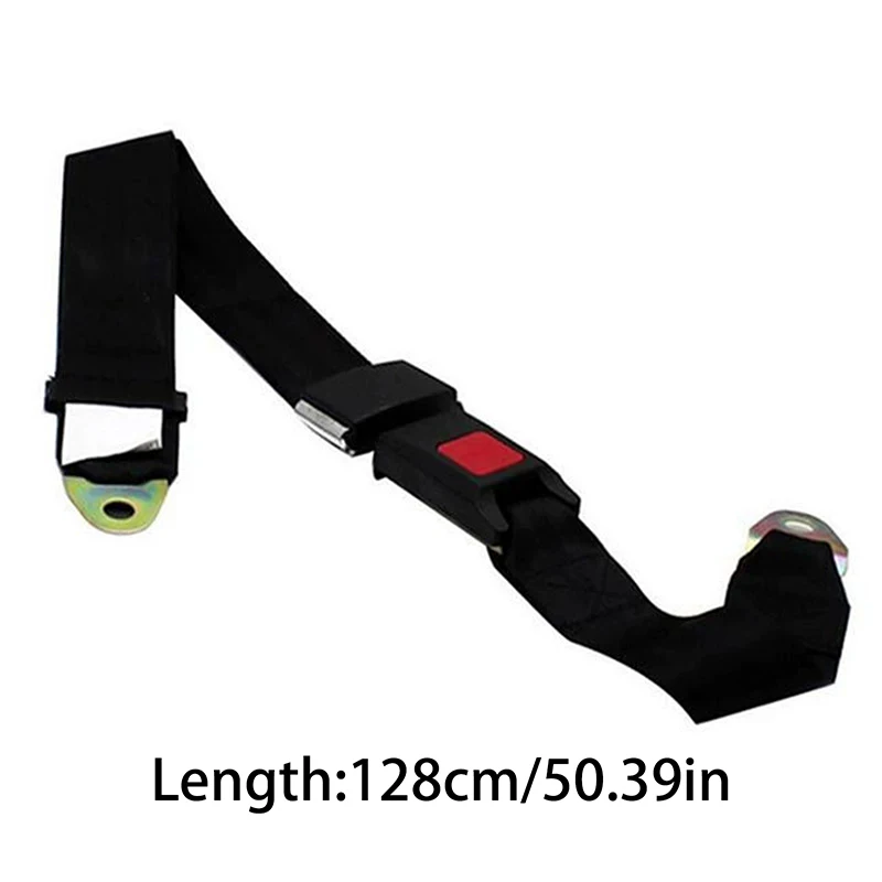 2개입 범용 안전벨트 연장기, 자동차용 조절 가능한 2점식 안전벨트 연장 벨트, 35-80cm 블랙