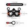 12 Fold Angle Ruler Multi Angle Aluminium Alloy Measuring Ruler Perforated Mold Template Tool Locator Drill Guide Tile Hole 2