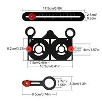 12 Fold Angle Ruler Multi Angle Aluminium Alloy Measuring Ruler Perforated Mold Template Tool Locator Drill Guide Tile Hole 2