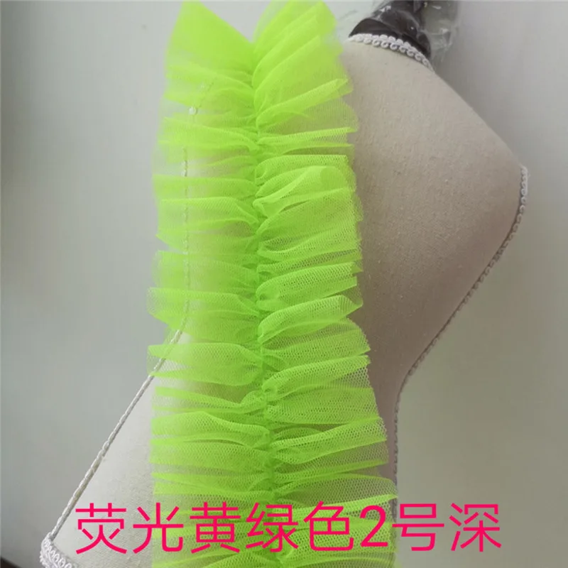 Many Colors Bilateral Pleated Encryption Tulle Lace Fabric DIY Clothing Skirt Dress Edge Decoration Bag Hat Sewing Accessories lace fabric lace sewing supplies lace sewing accessories lace accessories lace garment accessories lace decoration
