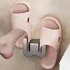 Wall Mounted Bathroom Shoe Rack Simple Slipper Organizer Household Storage Hooks Toilet No-Punching Design for Slippers Sandals 3