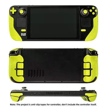 TALONGAMES Controller Grip Tape Compatible with Steam Deck,Anti-Slip,Buttons,Textured Skin Kit for OLED Version Grip(Yellow) 1