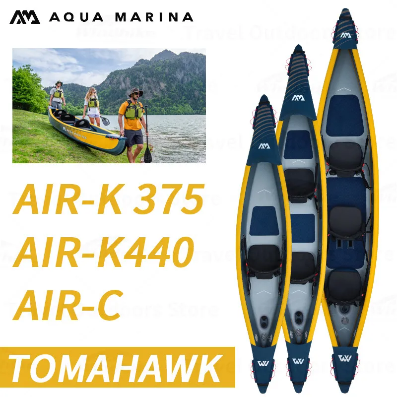 AQUA MARINA TOMAHAWK Kayak Canoe Inflatable Boat Double Layer Brushed Thickened PVC High-Speed Water Sports Rowing Kayak 1