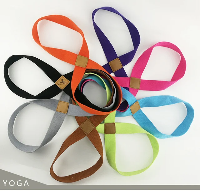 Women Yoga Stretch Strap Belt 8-shaped Yoga Pull Up Belt Rope for Wrist Waist Leg Training Gym Accessories Fitness Equipment 2