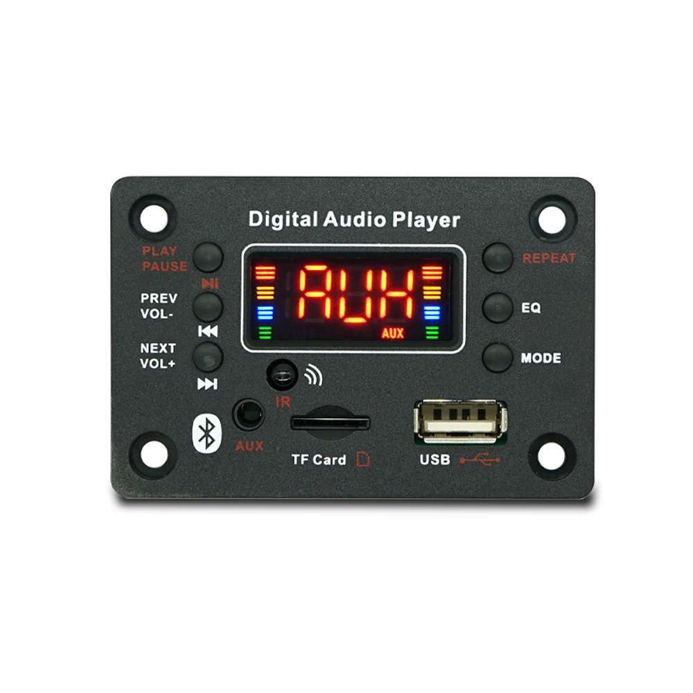 Bluetooth 5.0 WMA/WAV/APE/FLAC/MP3 Decoder Board 12V Wireless FM Radio MP3 Player Support TF Card USB AUX Audio Decording Board bluetooth mp3 receiver,bluetooth music player