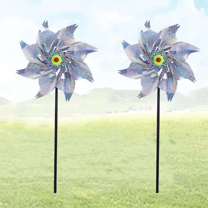 1pcsBirdRepellerPinwheelsReflectiveSparklyScarecrowPinwheel