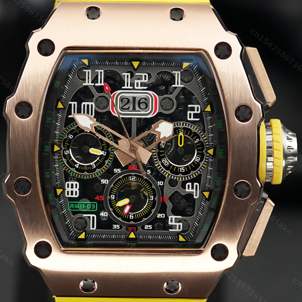 2022 Fashion New Men's Automatic Watch Stainless Steel Material Rubber Strap Sapphire Glass Mirror Casual Sports Waterproof