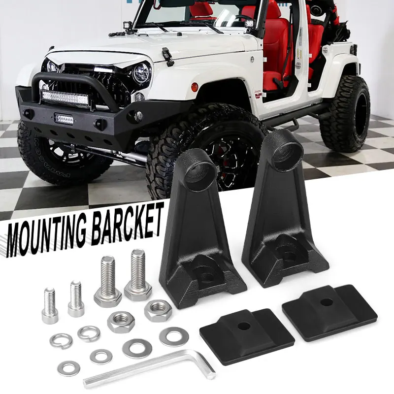 Support De Montage Latéral Barre Lumineuse LED Pour Jeep, Camion, Bus - Supports Universels Doubles Rangées Avec Rotation 360°