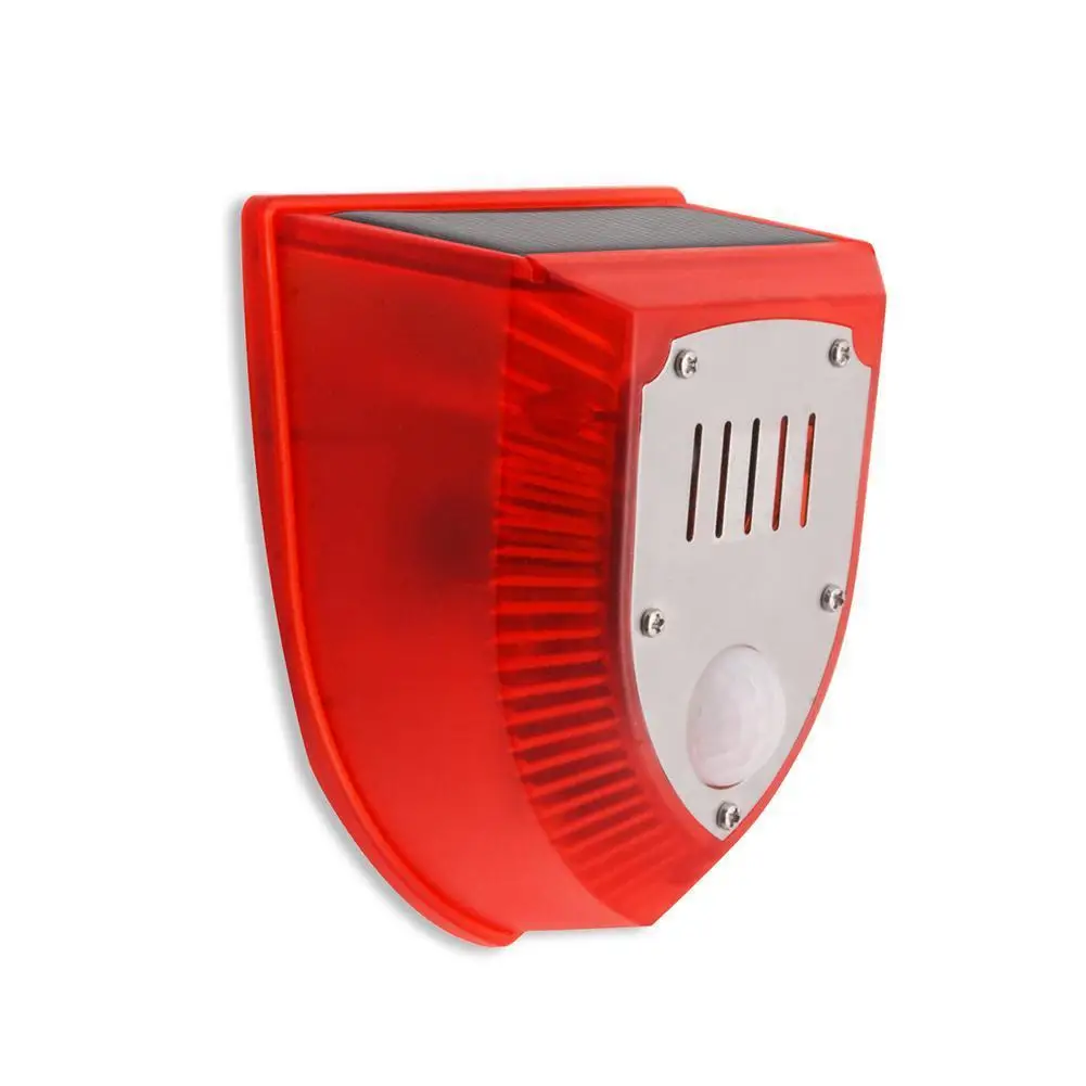 

New Solar Alarm Light IP65 Waterproof Motion Sensor Alarm Lamp Outdoor Garden Dog Barking Gunshots Security Lamp For Farms