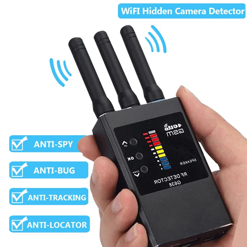 

Wireless Anti Tracker Portable Pinhole Hidden Lens Detect Gadget For GPS Tracker Hidden Camera Finder Eavesdropping Device