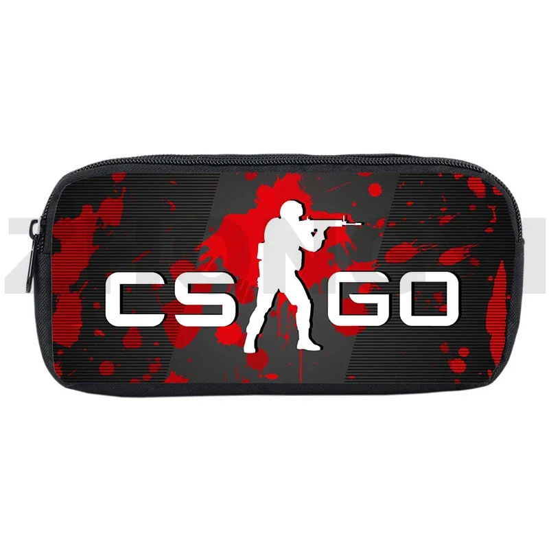 

3D Printed Shooting Game CSGO Pencil Case Anime Makeup Box School Supplies Stationery Storage Counter Strike Pouch Bag Cases