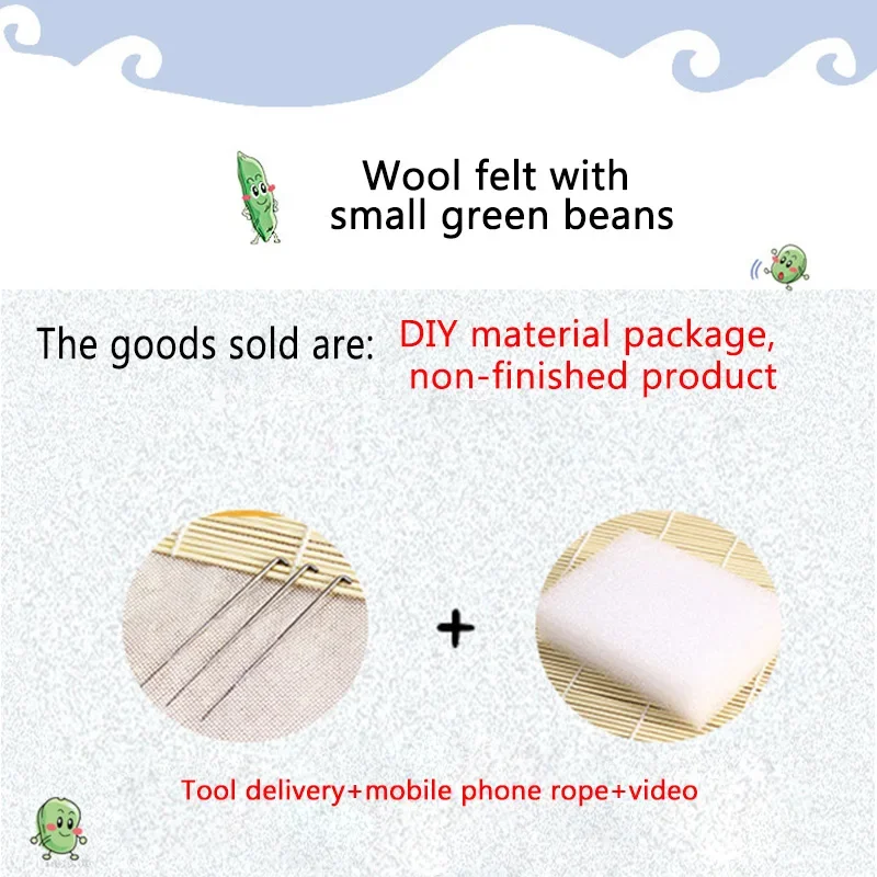 No Finish Wool Needle Felt Cute Penguin Cartoon Toy Doll Wool Felting Kit Package For Handmade Beginner Material Kit