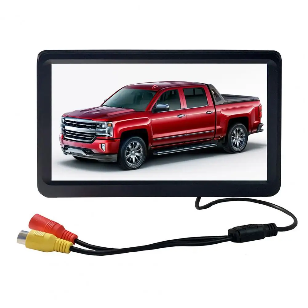 

7 Inch HD Desktop Car Vehicle Display Screen 2-Channel Video Input Visual Reversing Image Priority Video Playback HD Monitor