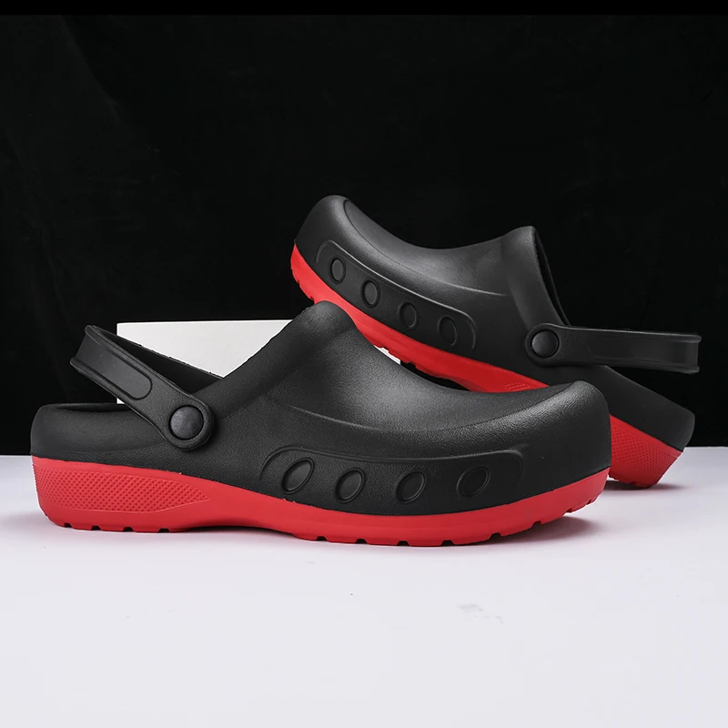 Garden Shoes Men, Chef Clogs, Kitchen Shoes, EVA Injection, Anti-Slip Outsole, Waterproof Sandal, Big Sizes 36-49