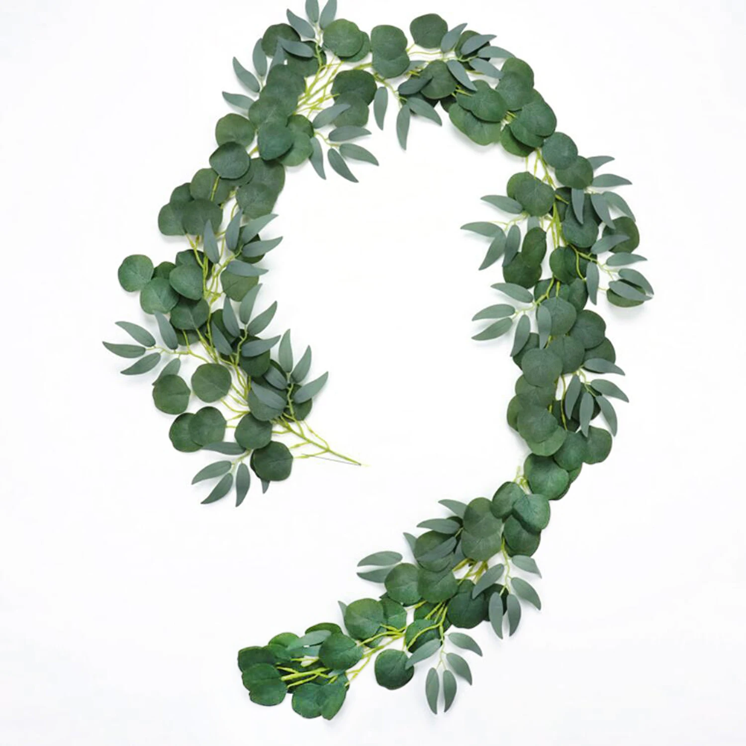 Description Picture 3 of itemArtificial willow leaf eucalyptus garland artificial vine plant fake eucalyptus vine wedding background arch home room decoratio