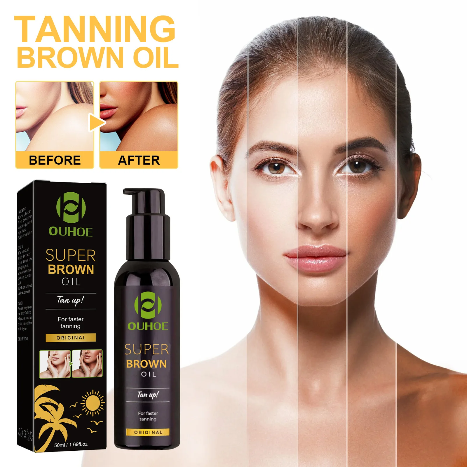Bronzer Sun Oil Tanner Accelerator Long Lasting Moisturizing Nourishing Natural Tan Beach Sexy Solarium Suntan Self Tanning Oil