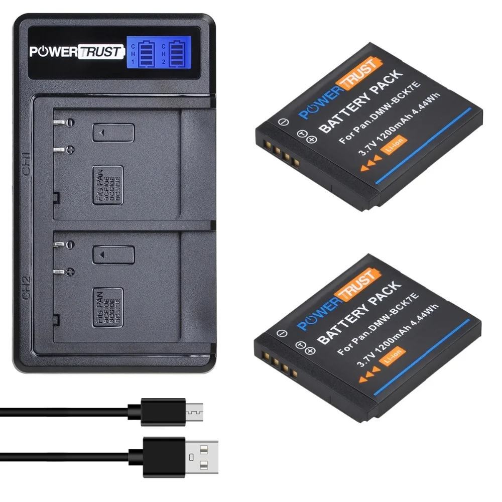 Dmw-Bck7E Dmw-Bck7Pp Dmc-Fs16 Nca-Yn101G Batteria/Caricatore Doppio Per Panasonic Lumix Dmc-Fp5,Dmc-Fh2, Dmw-Bck7, Dmc-Fh25,