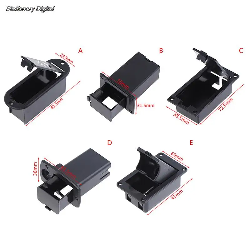 Aktiver Gitarren-/Bass-Batteriekasten 9V – 5er Pack Mit I-Typ-Anschlussdraht & Schrauben, Ersatz Für Tonabnehmersystem
