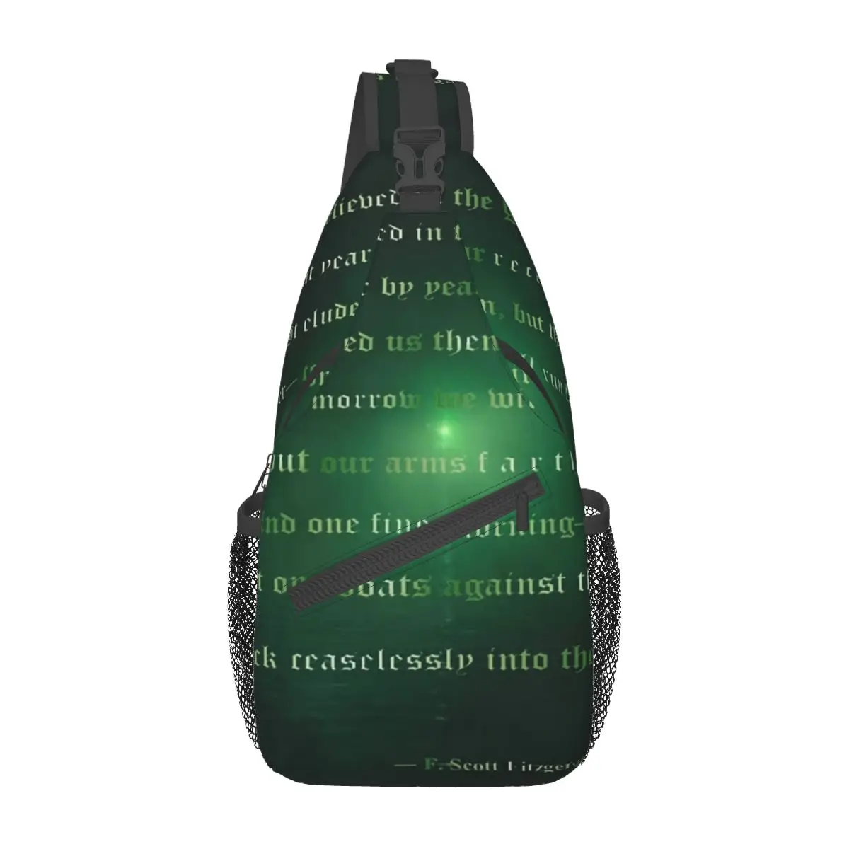 

Gatsby Believed In The Green Light Chest Bag Retro Large capacity Gift Cross chest bag Customizable