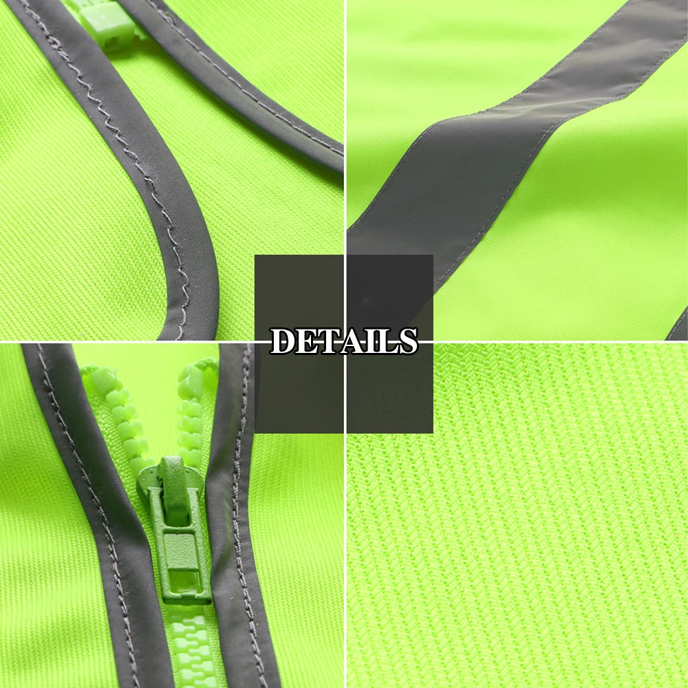 Safety Vest for Men Women High Visibility Class 2 Vest with Multi Pockets Meets ANSI Standards Hi Vis Work Clothing