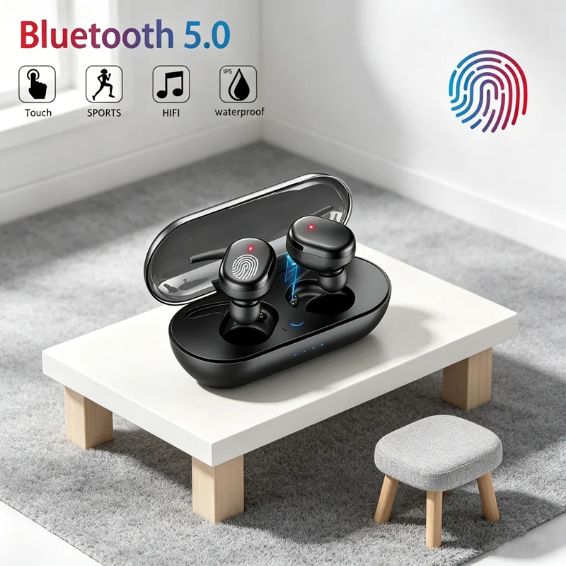 Y30 TWS Wireless Bluetooth headset 5.2 Wireless headphones Earbuds In-ear Noise Reduction Waterproof Headphones for allphones 1