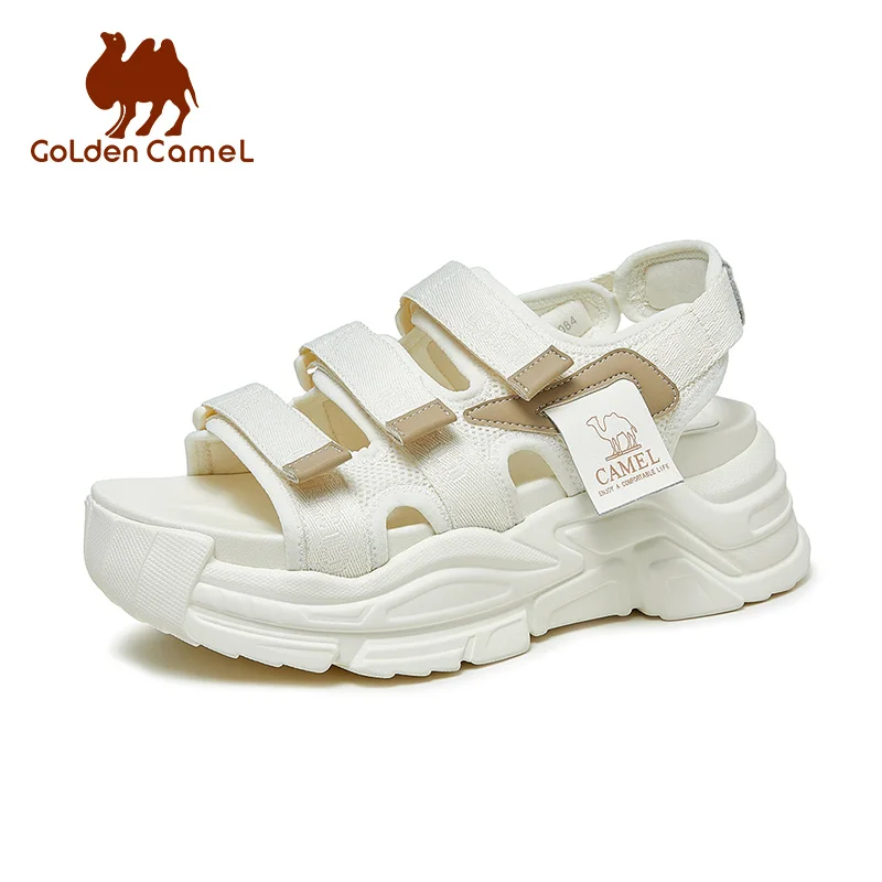 

GOLDEN CAMEL Shoes Women's Sandals Summer 2023 New Sports Daddy Sandal Thick Bottom Casual Velcro Beach Ladies Shoes for Women