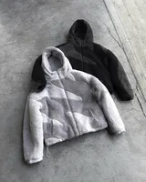 High Street Fashion Brand Streetwear Gothic Punk Irregular Pattern Color Block Jacket Men Personalized Casual Zipper Hooded Coat 2
