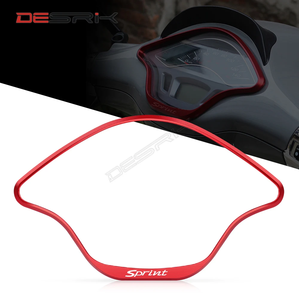 Moto Cnc Alluminio Tachimetro Protector Frame Strumento Meter Staffa Per Vespa Sprint Primavera 50 125 150 2013-2021