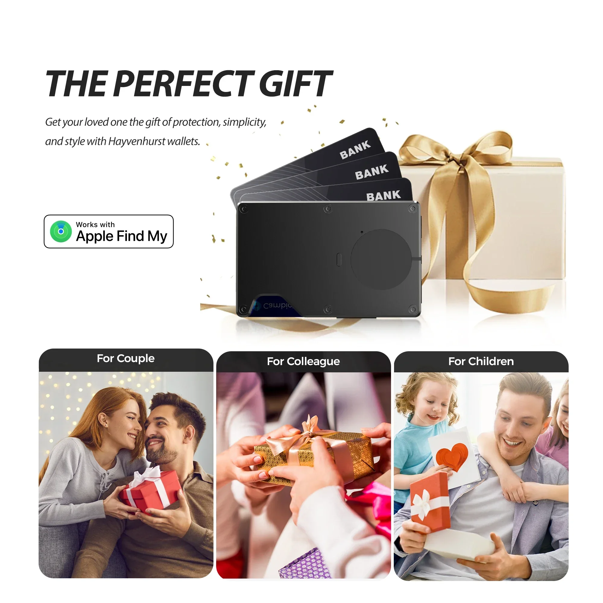 Smart Wallet with Find My APP Integration and RFID Blocking