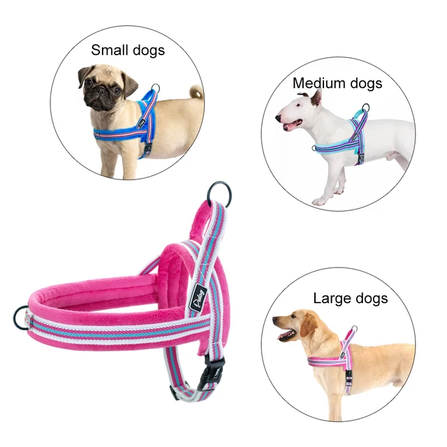 Winter Warm Soft Padded Dog Harness No Pull Dog Harness Vest Reflective Adjustable Pet Training Vest For Small Medium Large Dogs 5