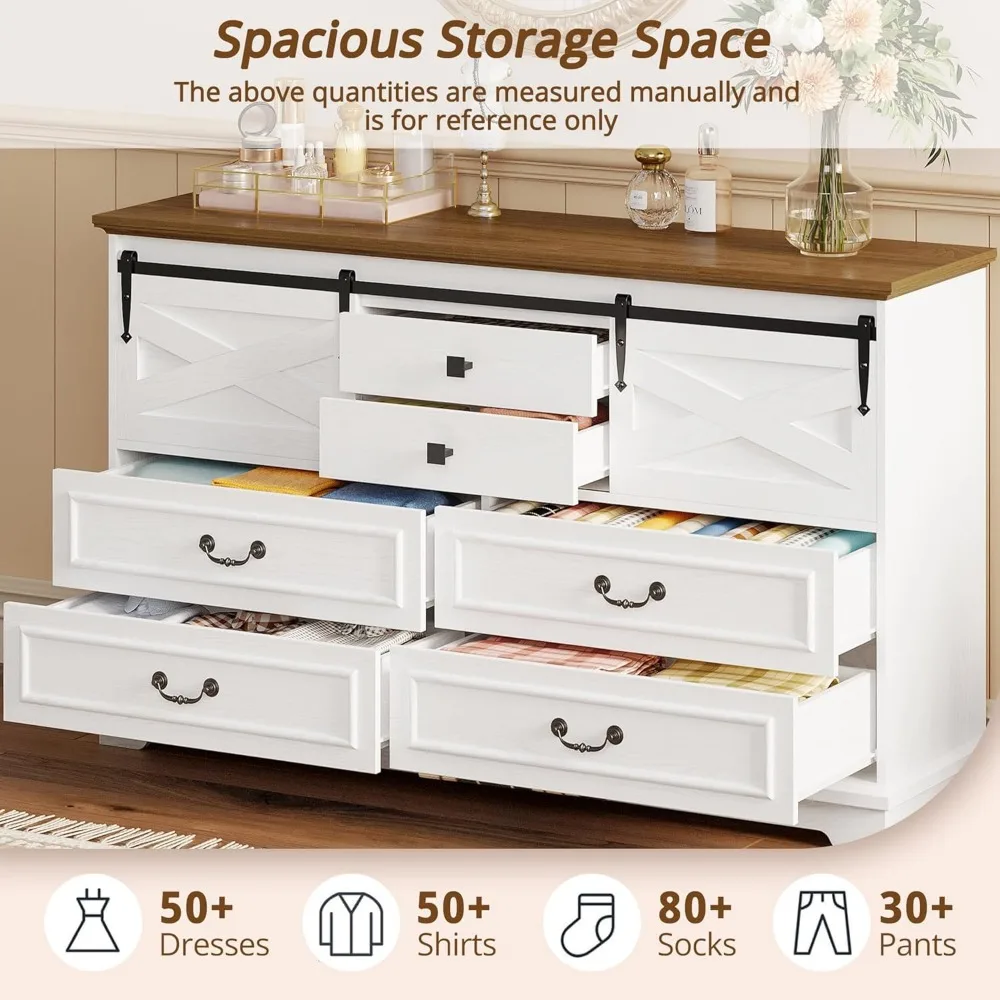Farmhouse 6-Drawer Dresser 3