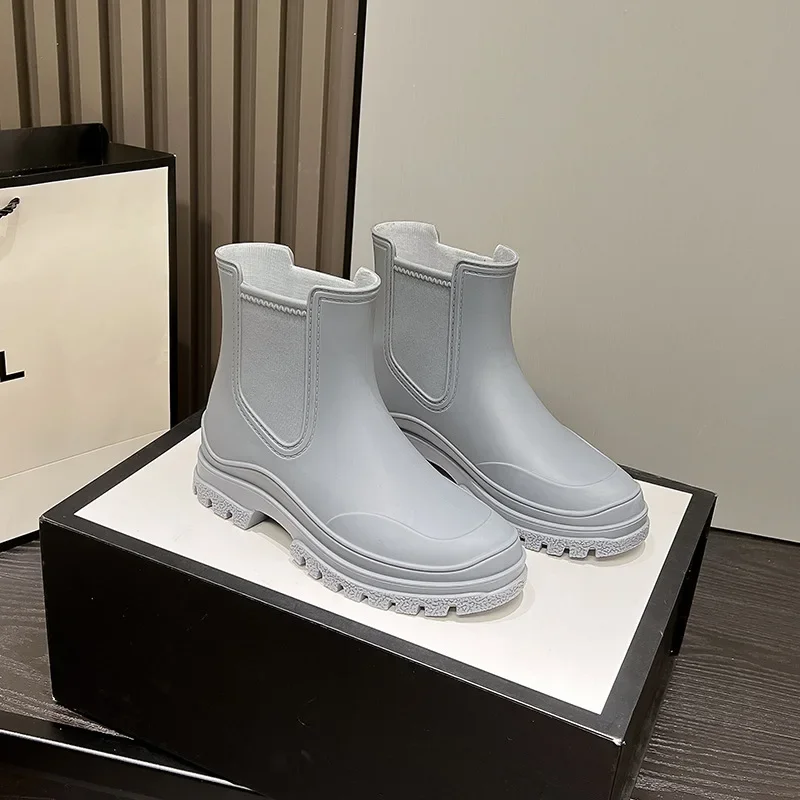 2023 Winter Fleece Warm Women's Boots New Comfortable Platform Waterproof Rain Boots Lightweight Non-slip Snow Boots Female