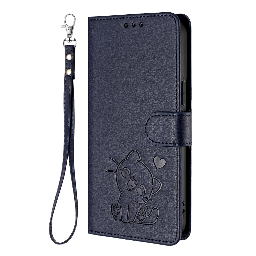 Nubia Neo 3 5G Leather Wallet Flip Phone Case with Kawaii Cat Design