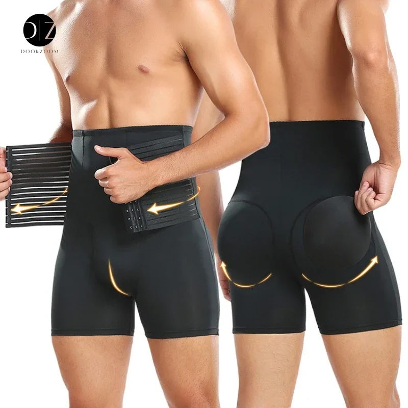Shapewear Men Hip Pad Tummy Control Panties Fitness Waist Trainer Corset Body Shaper Padded Panty Thigh Breathable Slimmer Waist body shaper waist trainer slimming vest
