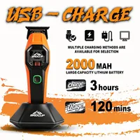 BRDCLIP Tondeuse homme Professionnel Rasoir électrique homme Tondeuse à cheveux Professionnelle Tondeuse à barbe Rechargeable 13 000 tr/min Tondeuse à cheveux LED Métal Tondeuse pour hommes BRD-2601 2602 2603 5