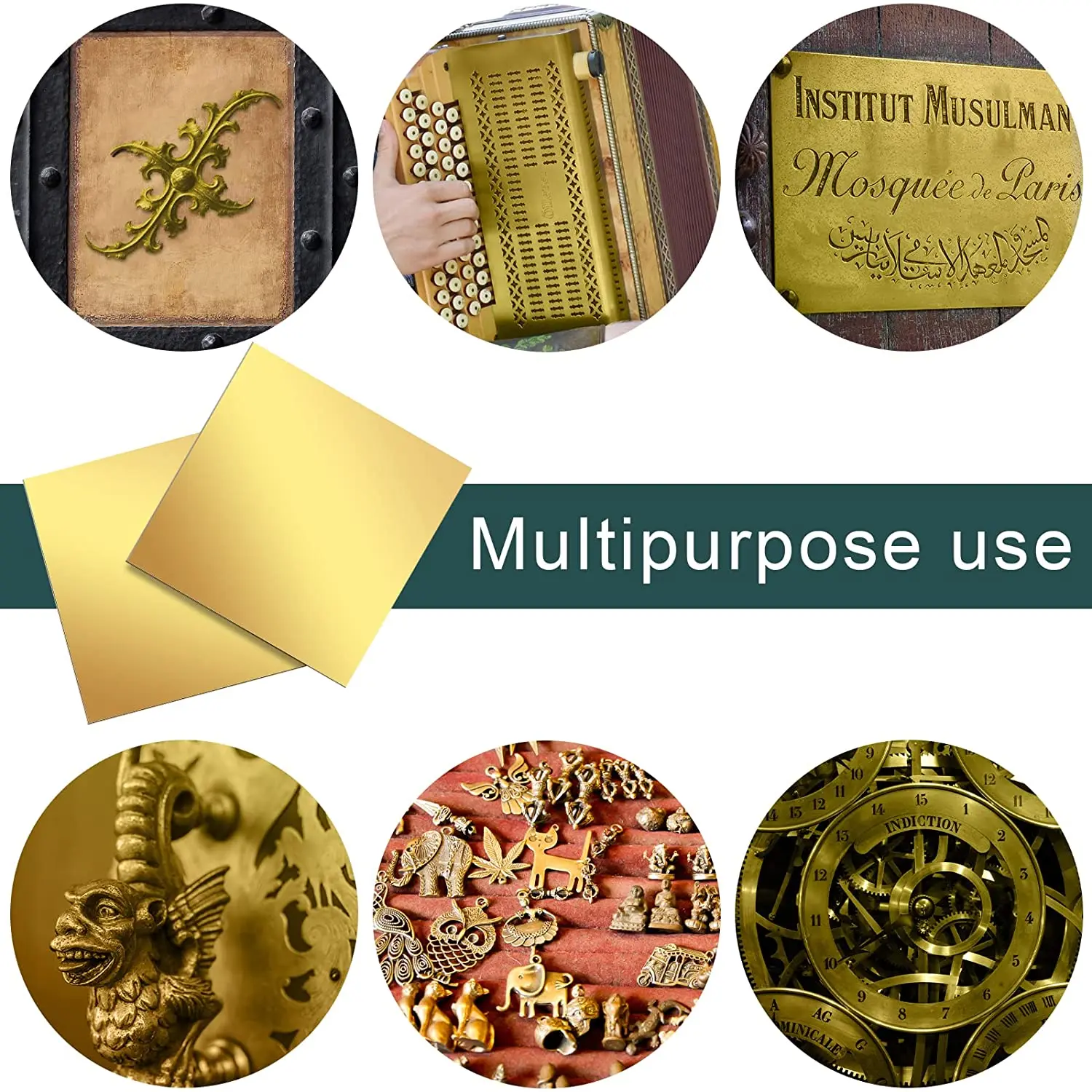 Brass Sheet Plate 1pcs 100x100mm