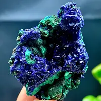 Natural Azurite Malachite Crystal Cluster Geode Rough Rare Mineral Specime 1