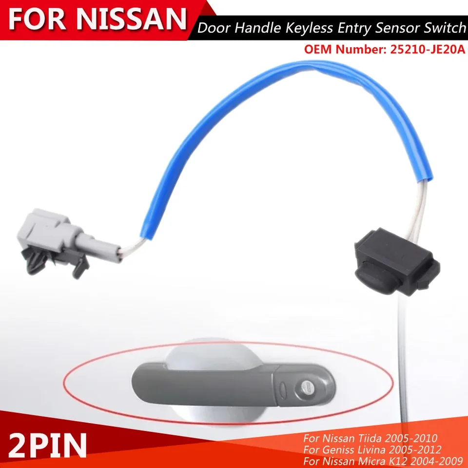 New Door Handle Keyless Entry Sensor Induction Switch Button For